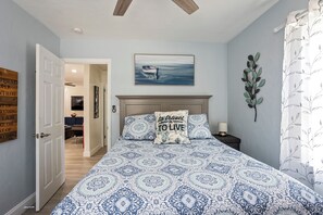 2 bedrooms, iron/ironing board, WiFi, bed sheets