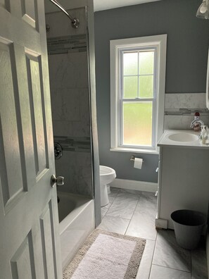 Hair dryer, towels, soap, shampoo - Charming 3-bedroom house for Rent, Monthly, 1,400.00. (Cleveland)