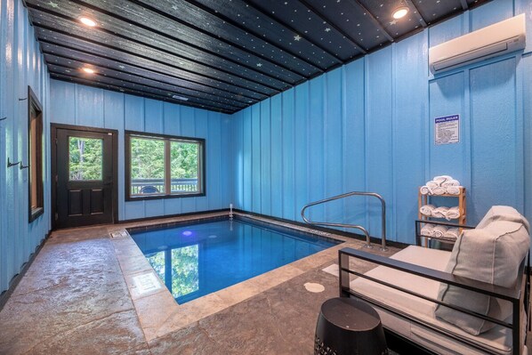 Indoor pool, a heated pool