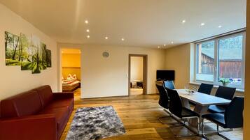 Comfort Apartment, 2 Bedrooms, Mountain View | Living area | Flat-screen TV