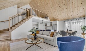 TV, fireplace, offices