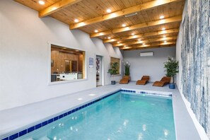 Indoor pool, a heated pool
