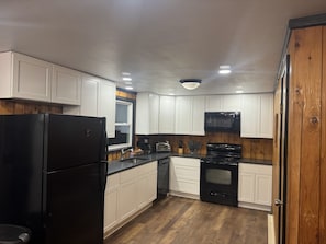 Microwave, oven, stovetop, dishwasher