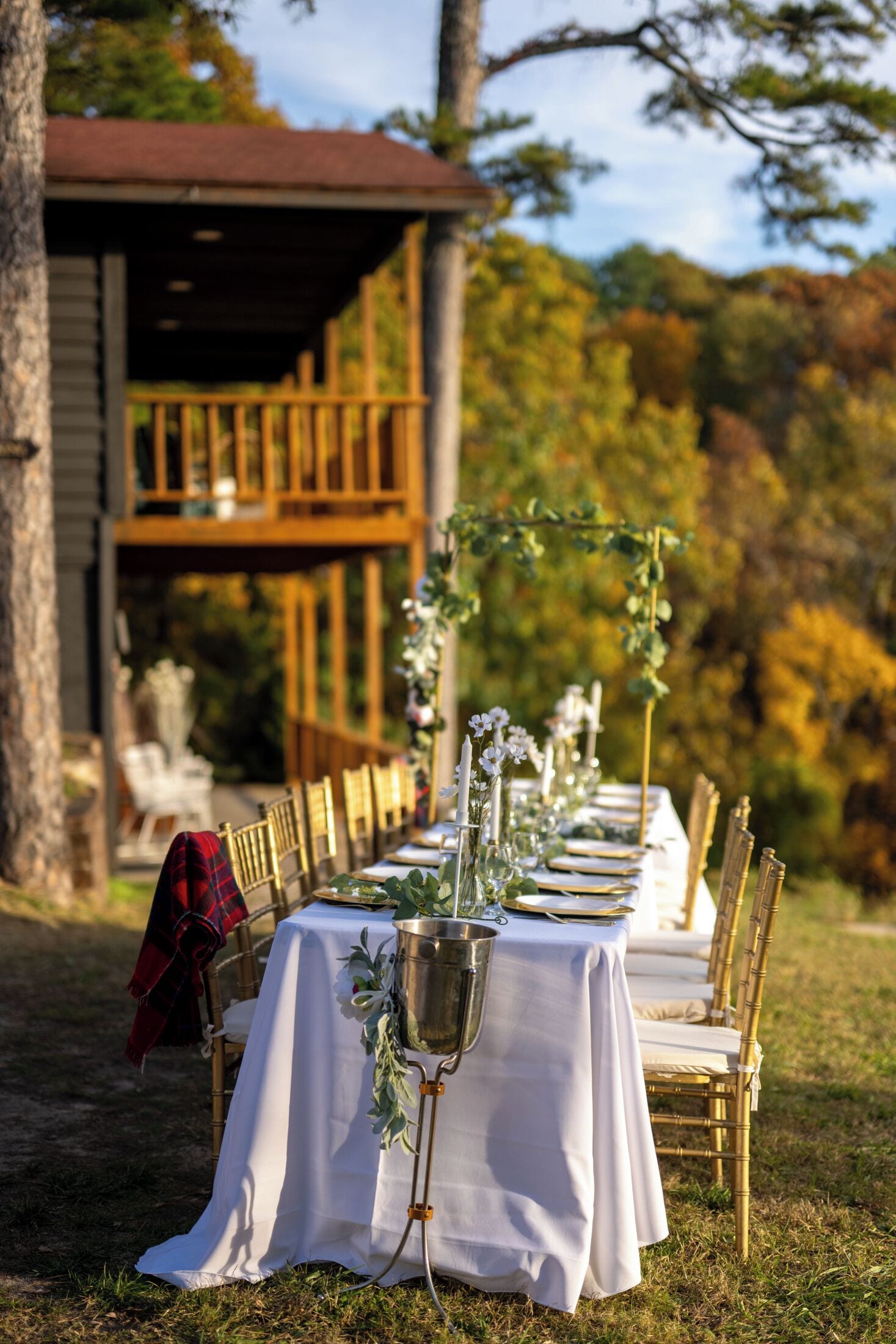 Outdoor wedding area