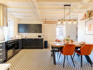 Fridge, microwave, dishwasher, coffee/tea maker