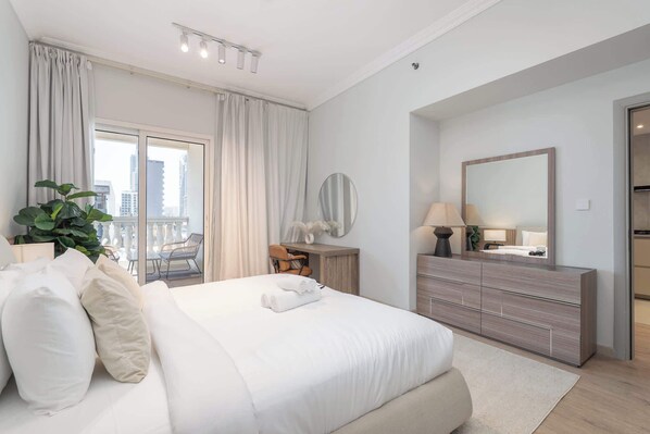 1 bedroom, iron/ironing board, WiFi, bed sheets - Free housekeeping visits during your stay - StayShort - Comfortable 1BR JVC Retreat with Pool! (JVC)