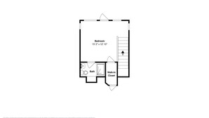 Une chambre mesurant 15 pieds 2 pouces sur 12 pieds 10 pouces, avec un dressing et une salle de bain.