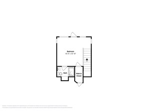Een slaapkamer, 4,6 meter bij 3,9 meter, met inloopkast en badkamer.