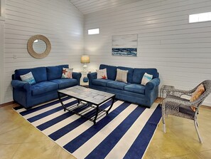 House (3 Bedrooms) | Living area | TV - Sea Monkee by Silver Sands Vacation Rentals (Port Aransas)