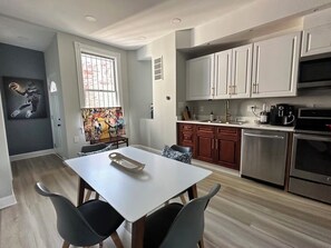 Microwave, oven, stovetop, dishwasher