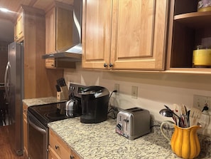 Microwave, oven, stovetop, dishwasher