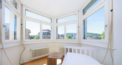 Familienfreundliches Apartment in Zurich, Stadtblick, Kuche & WLAN!