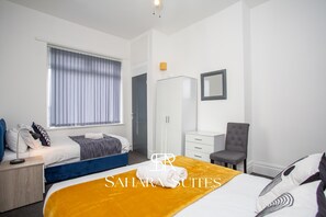 5 bedrooms, iron/ironing board, travel cot, WiFi