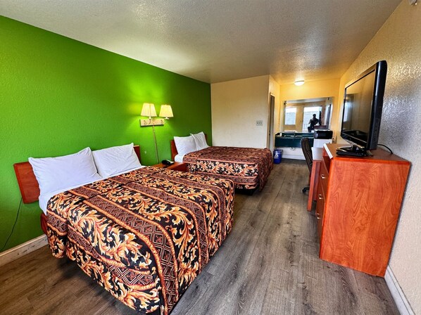 Room, 2 Queen Beds, Smoking | Desk, free WiFi, bed sheets - Cloverleaf Motel Richmond Near Turnpike (Richmond)