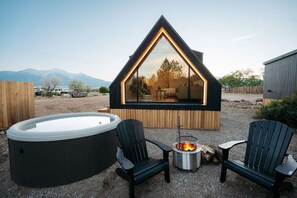 Terrace/patio - Luxurious, Riverside Chalet! Romantic Mountain Views (Buena Vista)