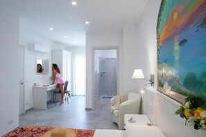 Family Quadruple Room, Balcony, Courtyard View | In-room safe, desk, laptop workspace, blackout drapes - L AMARANTO (Pianillo)