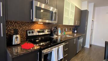 Microwave, oven, stovetop, dishwasher