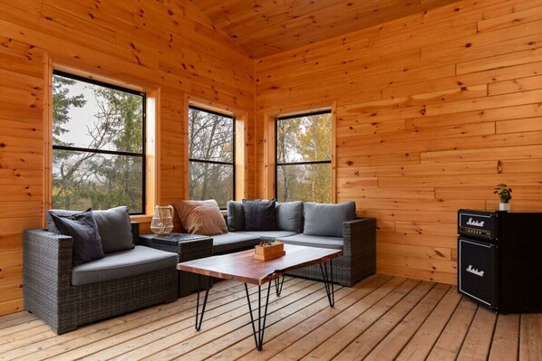 TV, fireplace, stereo