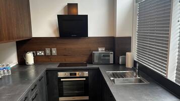 Microwave, oven, stovetop, dishwasher