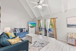 Condo, 1 King Bed with Sofa bed (Seascape Golf Villa 34C) | Living area - Seascape Golf Villa 34C (Miramar Beach)