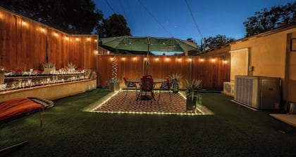 Private King Suite with Waterfall Patio • Peaceful Simi Valley Retreat