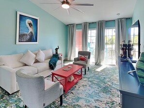 Condo (1 Bedroom) | Living area | TV