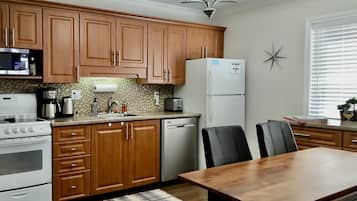 Microwave, oven, stovetop, dishwasher