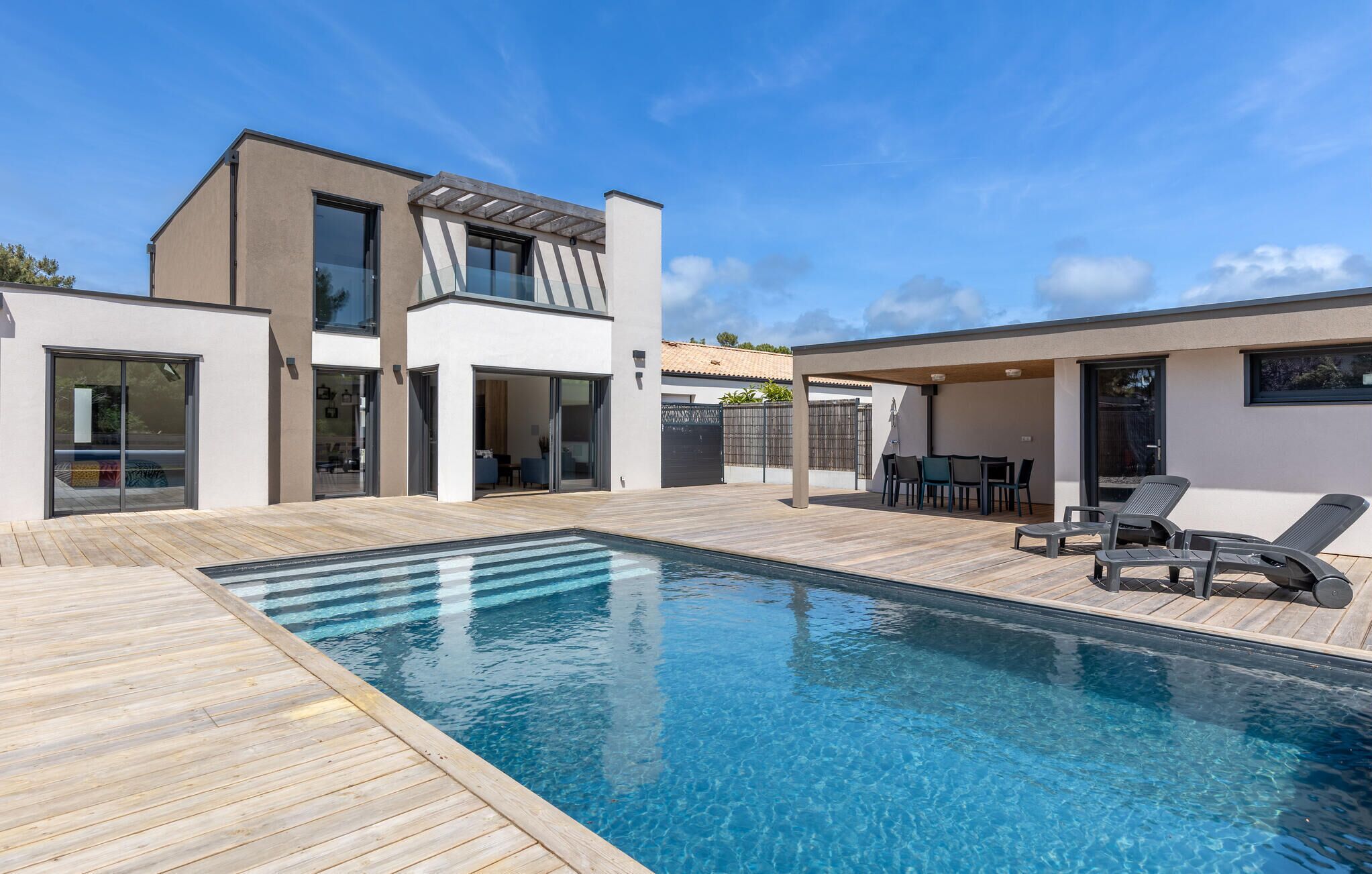 A heated pool