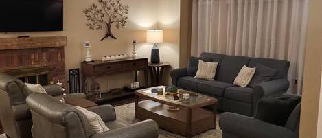 TV connectée, cheminée