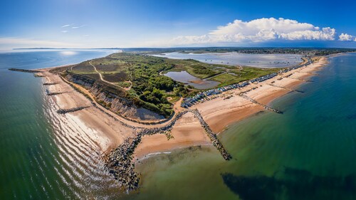 Completely re-built beach hut on Mudeford Spit.