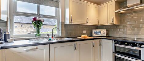 Microwave, oven, stovetop, dishwasher