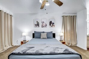 2 chambres, fer et planche à repasser, Wi-Fi, draps fournis