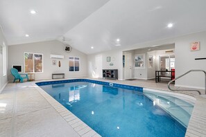 Indoor pool, a heated pool
