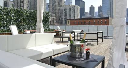 2 Spacious King Room with Rooftop Lounge & Scenic Views of Chicago