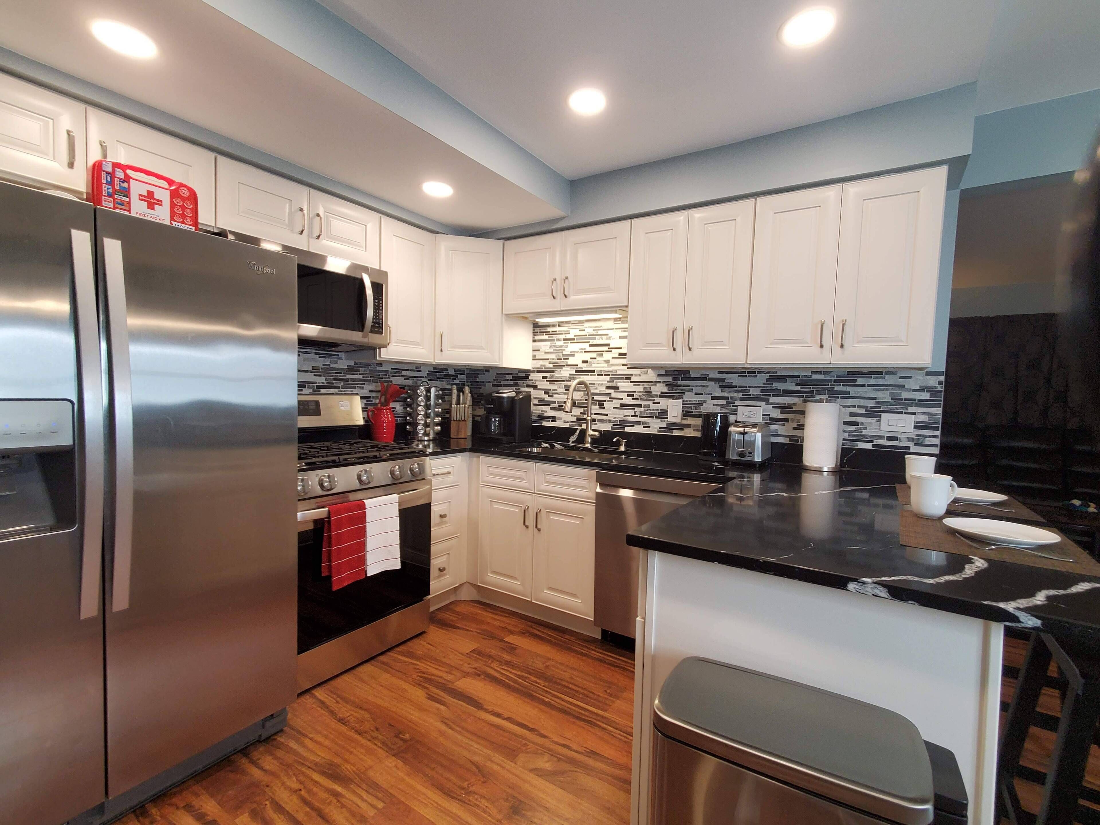 Microwave, oven, stovetop, dishwasher