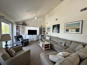 TV, fireplace, DVD player