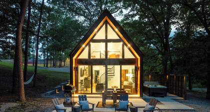 Lux A-Frame w/ Hot Tub, Fire Pit, Kayaks & Views
