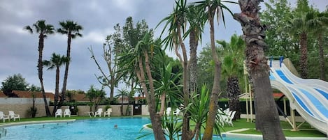 A heated pool