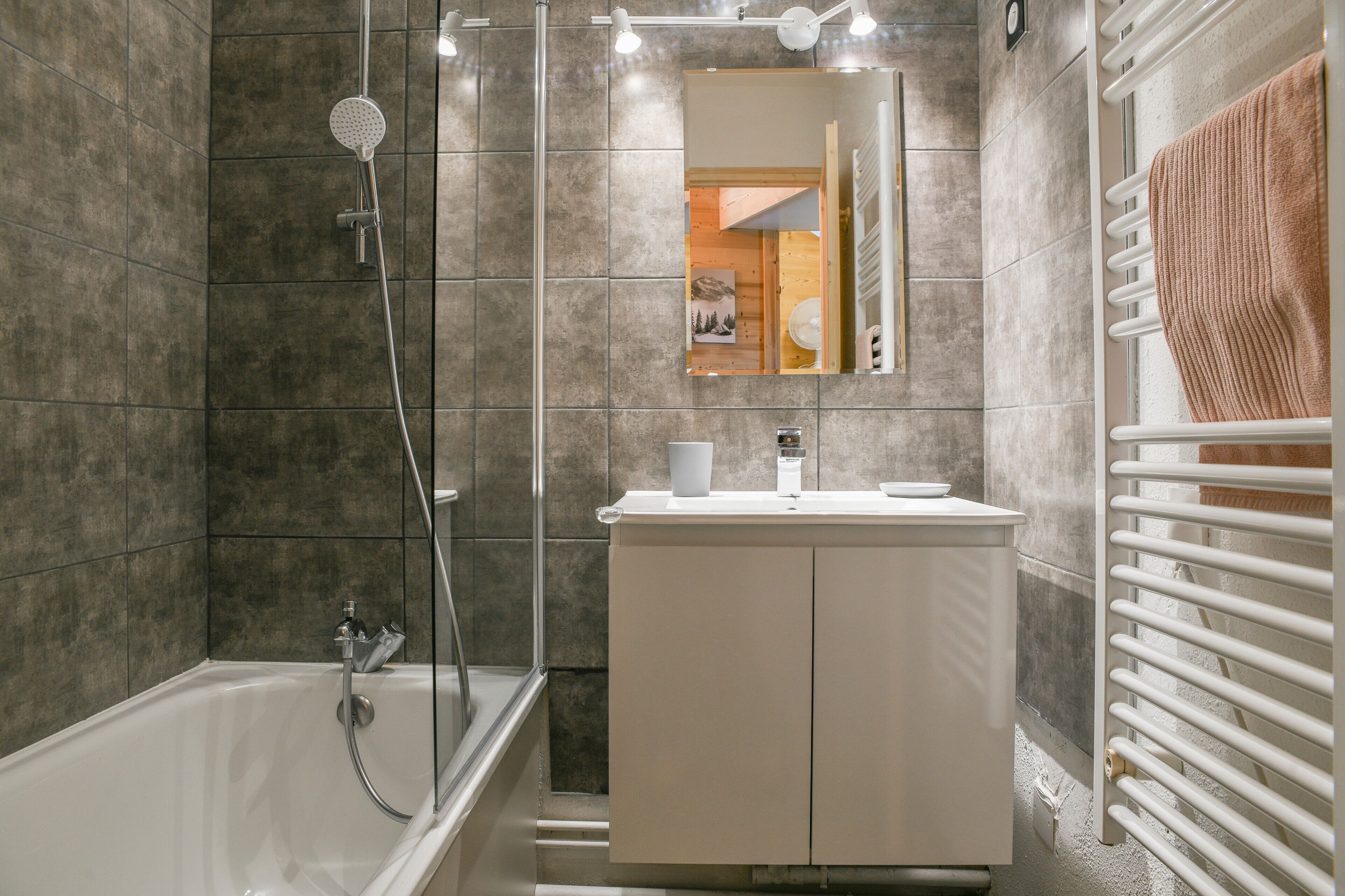 Shower, hair dryer
