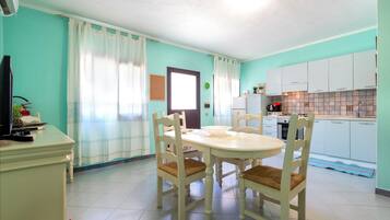 Fridge, oven, stovetop, coffee/tea maker