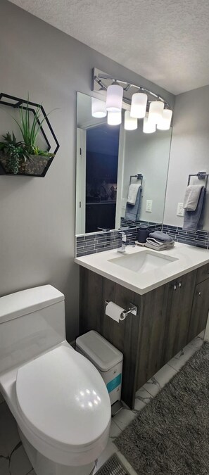 Hiustenkuivaaja, pyyhkeet, saippua, sampoo