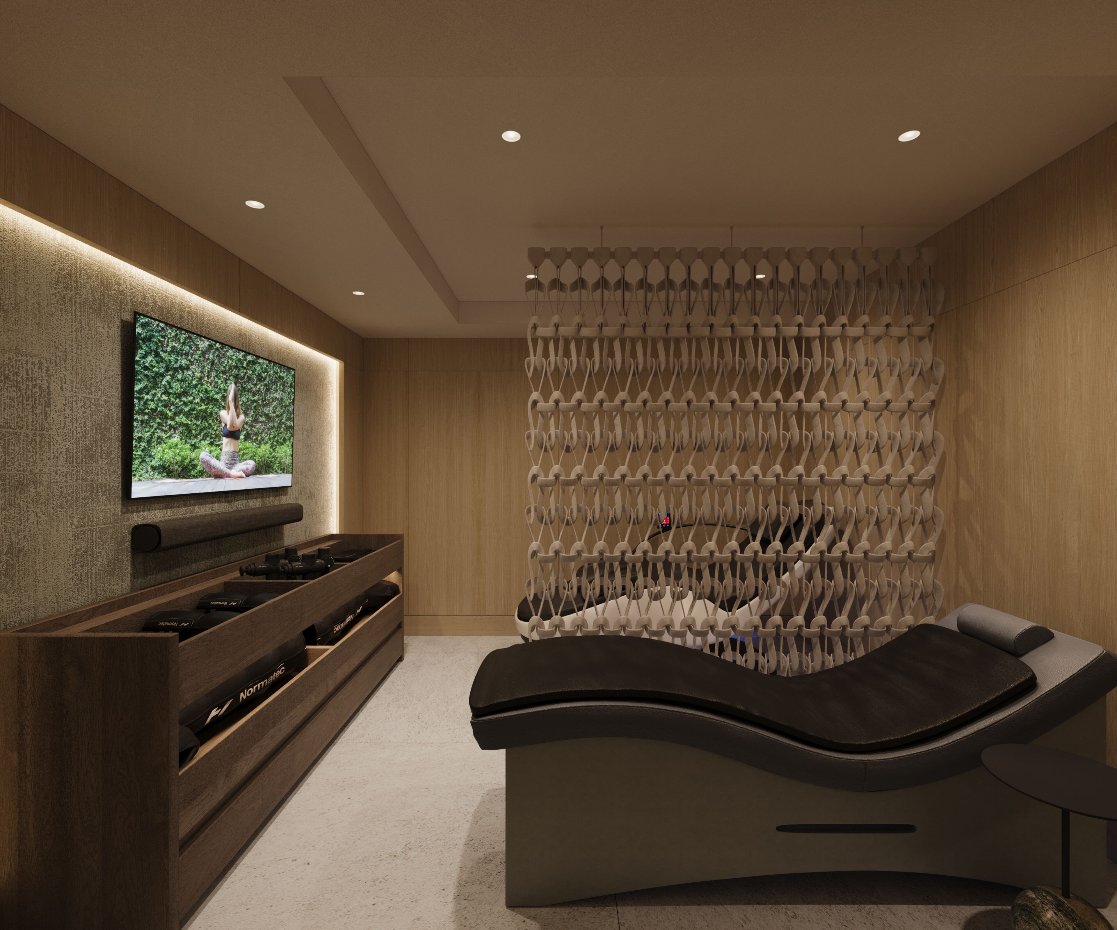 雙人療程室、三溫暖烤箱、蒸氣室、美體療程、水療、芳療