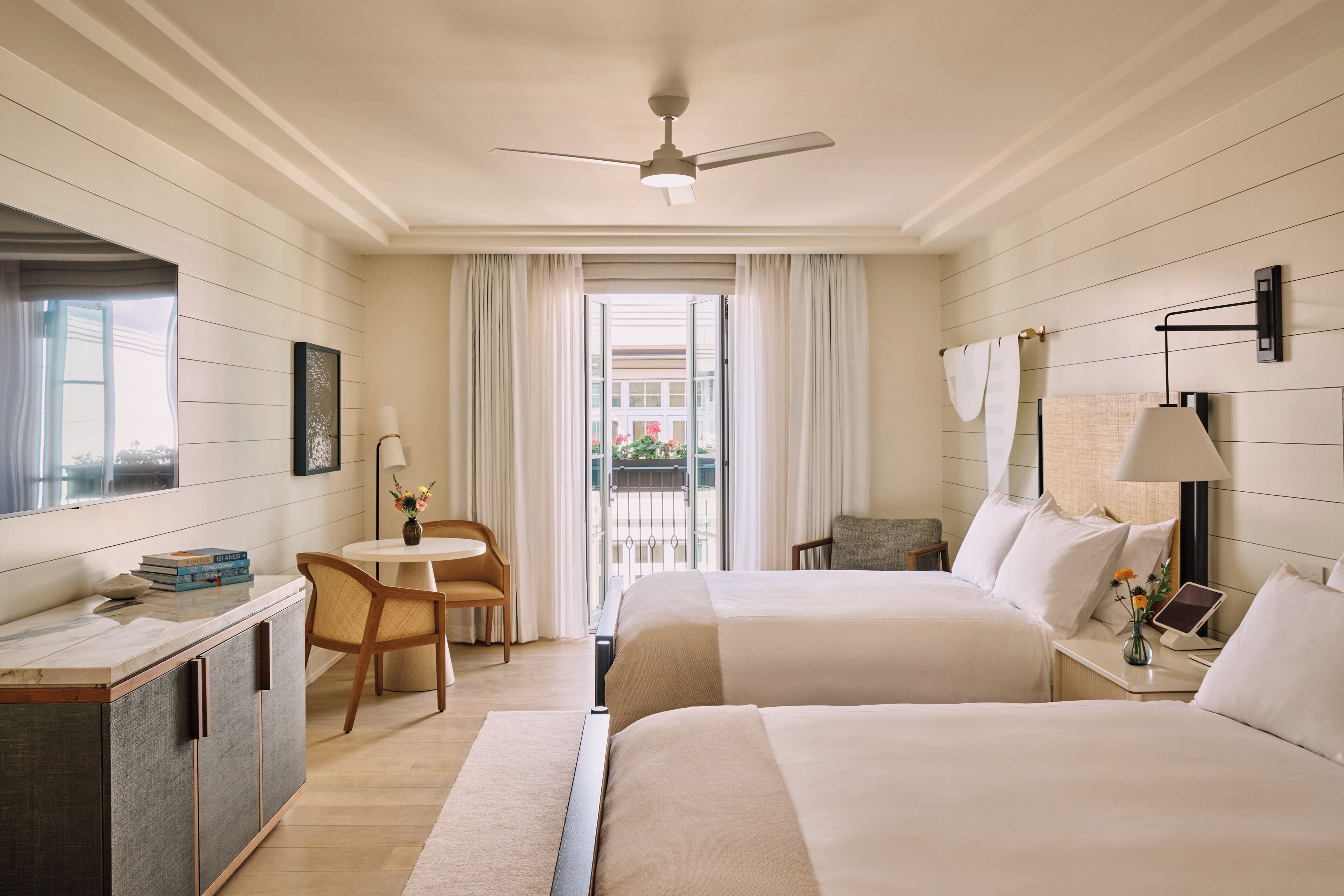 Deluxe Room, 2 Queen Beds, Balcony | In-room safe, blackout curtains, iron/ironing board