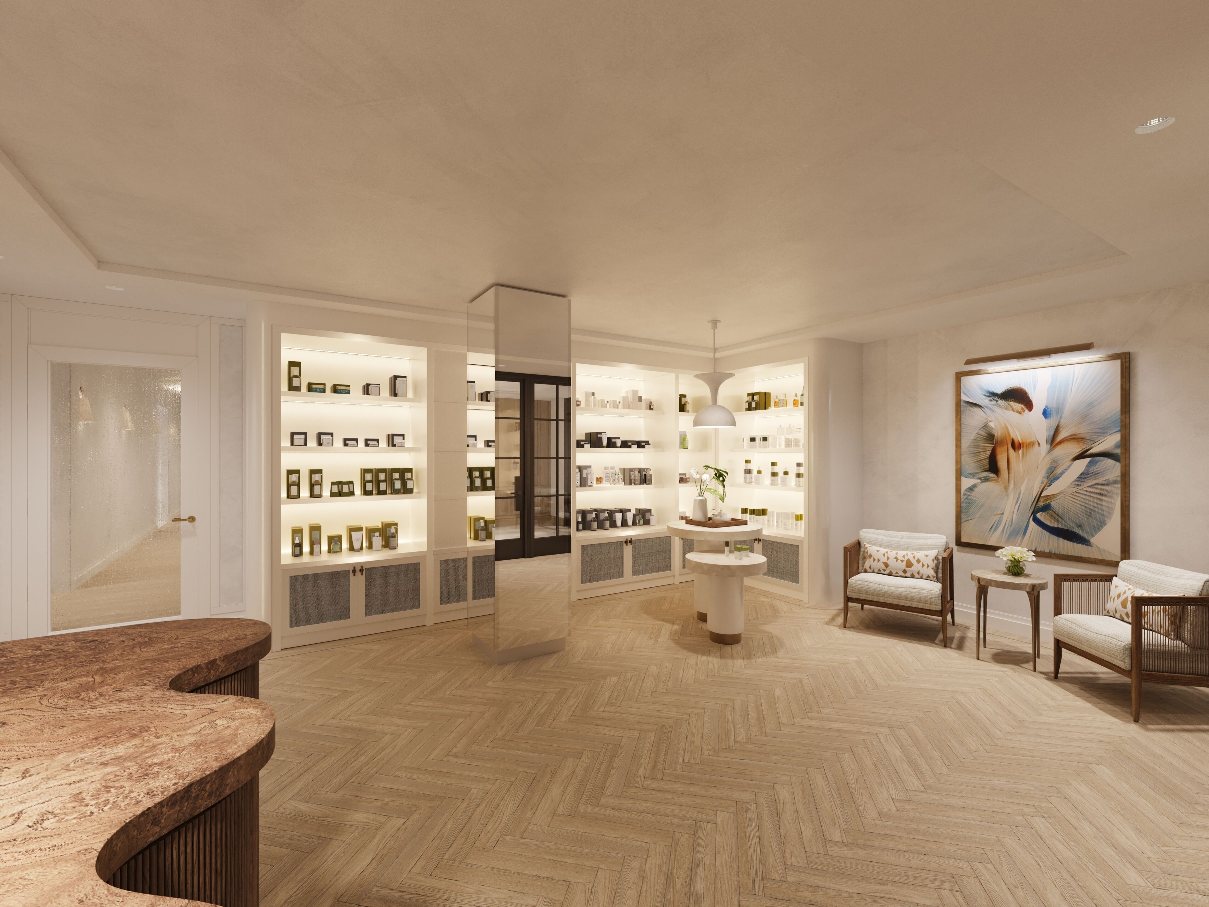 雙人療程室、三溫暖烤箱、蒸氣室、美體療程、水療、芳療