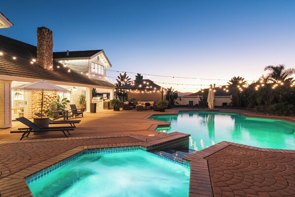 Outdoor pool, a heated pool