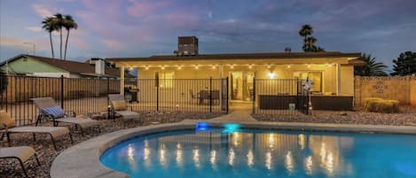 A heated pool