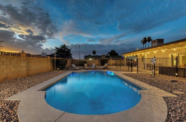 A heated pool