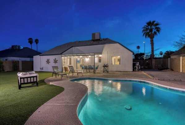 A heated pool