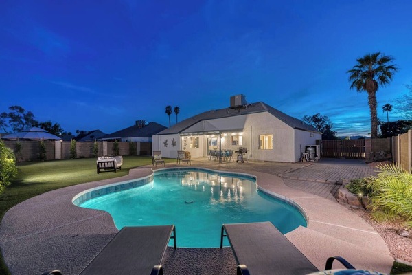 Large private heated pool