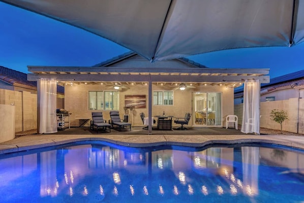 Una piscina riscaldata